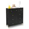 Homeroots 39" Black And Gold Steel Nine Drawer Dresser 523994 - alternate 3
