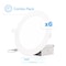 Infibrite 6 In 6000K Clear White 12W 1050LM LED Ceiling Light Kit, Dimmable, Wet Rated, 6PK IB-002-6-12W-WH-6PK - alternate 1