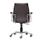Homeroots Espresso and Silver Adjustable Height Swivel Rolling Office Chair 572167 - alternate 9