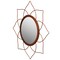 Uniquewise Pack of 2 Decorative 12.25-inch Flower Shape Rose Gold Metal Frame Mirror - Perfect for Living QI004581.2 - alternate 7
