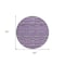 Homeroots 8' Purple And Lavender Round Striped Washable Indoor Outdoor Area Rug 587928 - alternate 8