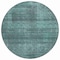 Homeroots 8' Teal Blue Aqua And Gray Round Striped Washable Indoor Outdoor Area Rug 588126 - alternate 8
