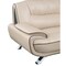 Homeroots 80" Beige Leather Sofa With Silver Legs 329459 - alternate 10