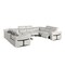 Homeroots Light Gray Italian Leather Power Reclining U Shaped Eight Piece Corner Sectional With Console 634681 - alternate 16
