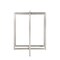 Homeroots 42" Clear And Silver Rounded Glass And Metal Trestle Base Dining Table 400750 - alternate 6