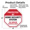 Signmission Protected By Home Security System 2, 6 Inch X 6 Inch, Plastic Sign OC-P-6-3 - alternate 7