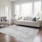 Homeroots 5' X 8' Silver And Gray Abstract Washable Indoor Outdoor Area Rug 587303 - alternate 9