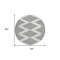 Homeroots 8' Ivory And Black Round Geometric Washable Indoor Outdoor Area Rug 598582 - alternate 7