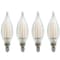 Bulbrite Spunlite 4w Dimm C11 LED Filament Lght Bulb Candelabra (E12) Base - 2700K Warm Wht, 350 Lumens, 4PK 862785 - alternate 1