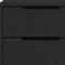 Homeroots 22" Black Wood Two Drawer Nightstand 478271 - alternate 6