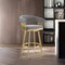 Armen Living Chelsea 26in Swivel Counter Stool with Gold Brushed Stainless Steel and Anchor Gray Fabric LCCSBABGLAGRY26 - alternate 8