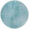 Homeroots 8' Aqua Teal Blue And Gray Round Abstract Washable Indoor Outdoor Area Rug 587256 - alternate 1