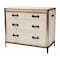 Baxton Studio Benton Vintage White Canvas 4-Drawer Storage Cabinet 251-13913-ZORO - alternate 1