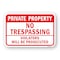 Signmission Private Property No Trespassing Violators Prosecut Aluminum, 18" H, A-1824-24830 A-1824-24830 - alternate 1