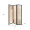 Homeroots 67" Natural Wood and Iron Folding Three Panel Screen Room Divider 342740 - alternate 4