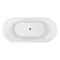 Kingston Brass 67" Acrylic Oval Double Ended Pedestal Tub with Drain, No Faucet Drillings, Glossy White VTOV673124 - alternate 6