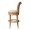 Homeroots 30" Beige and Natural Fabric and Solid Wood Bar Height Swivel Bar Chair 534316 - alternate 8