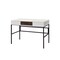 Homeroots 42" White and Black Writing Desk 491478 - alternate 6