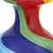 Homeroots 10" Rainbow Murano Glass Abstract Round Table Vase 476257 - alternate 5