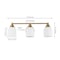 Jonathan Y Lydia 24" 3-Light Farmhouse Cottage Metal LED Vanity Light with Frosted Glass Shades, Brass Gold JYL7551B - alternate 10