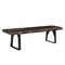 Homeroots 68" Dark Brown and Black Distressed Solid Wood Dining Bench 522082 - alternate 6