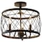Jonathan Y Eleanor 15" 3-Light Metal LED Semi Flush Mount Ceiling Light, Oil Rubbed Bronze JYL9037B - alternate 1