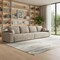 Homeroots 140" Camel Corduroy Modular Compression Foam Sofa With Toss Pillows 712979 - alternate 6
