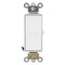Leviton Wall Switch, 1/2 hp, Rocker, 15 A, White 5655-2W - alternate 1
