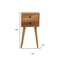 Homeroots 22" Brown Solid Wood Two Drawer Nightstand 701743 - alternate 9