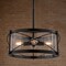 Vaxcel Harrison 4-Light Drum Pendant Light, Matte Black, Clear Seeded Glass, 20-In. Wide P0468 - alternate 9