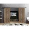 Sartodoors Sliding Double Barn Doors Hardware Walnut 48x84 (2* 24x84) Solid Core Modern Interior QUADRO4111DB-S-WLN-4884 - alternate 1
