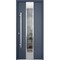Vdomdoors Steel Door Deux 5755 Gray Graphite Stainless Inserts Single Modern Painted-W36xH80-Left Inswing DEUX5755EXD-GRE-W36 x H80-Left-hand Inswing - alternate 5