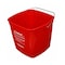 Impact Purapail Utility Bucket 6 Quart Red Sanitizing - Case of 12, 12PK 5506-6S - alternate 1