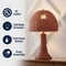 Jonathan Y Joanie 22" Bohemian Rustic Woven Rattan LED Table Lamp with Pull Chain, Dark Brown/Brass Gold JYL4011C - alternate 9