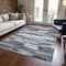 Homeroots 8' X 10' Gray And Silver Abstract Washable Indoor Outdoor Area Rug 612512 - alternate 9