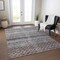 Homeroots 8' X 10' Brown Black And Brick Red Striped Washable Indoor Outdoor Area Rug 605690 - alternate 9