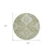 Homeroots 8' Artichoke Green Beige And Ivory Round Medallion Washable Indoor Outdoor Area Rug 589022 - alternate 8