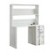 Homeroots 47" White Metal Writing Desk 491384 - alternate 1