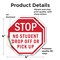 Signmission Stop No Student Drop Off or Pick Up, 4 inch X 4 inch, Vinyl Decal, 2PK OC-D-2PACK-4-109 - alternate 4