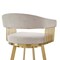 Armen Living Chelsea 30in Swivel Bar Stool with Gold Brushed Stainless Steel and Taupe Fabric LCCSBABGLTP30 - alternate 8