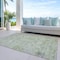 Homeroots 8' X 10' Artichoke Green Beige And Gray Damask Washable Indoor Outdoor Area Rug 604177 - alternate 9