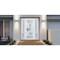 Vdomdoors Front Exterior Prehung FiberGlass Door Frosted Glass / Manux 8002 White Silk / 2 Sidelight Exterior MANUX8002EXD-WS-W16+36+16 x H80-LH - alternate 4