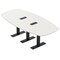 Skutchi Designs Arc Boat Conference Table With Power, 48 in W, 96 in L HAR-ABOT-48X96-T.BK-W960-EBLK - alternate 1