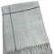 Homeroots 50" X 67" Light Gray And White Cotton Blend Woven Plaid Throw Blanket with Fringe 633070 - alternate 6