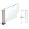 Cr Laurence PP43 Plaza Series Post for 3/8-in 10 mm Glass, Stainless 24-in High, 1-1/2-in Square, End Post PP432438EBS - alternate 4