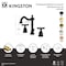 Kingston Brass Widespread Bathroom Faucet with Brass Pop-Up, Matte Black KB1970BEX - alternate 6
