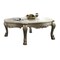 Homeroots 54" Gold and Bone Wood Coffee Table 490543 - alternate 7