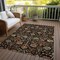 Homeroots 5' X 8' Black Brown And Red Floral Washable Indoor Outdoor Area Rug 603402 - alternate 9