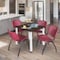 Regency Square Kee Breakroom Table W/ 4 M Stack Chairs, 30 in W, 30 in L, Neo Walnut TB3030NWBPCM47BY - alternate 7