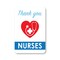Signmission Public Safety, 5" Height, Decal, 5" x 3.5", Thank You Nurses, Thank You Nurses OS-NS-D-35-25420 - alternate 1